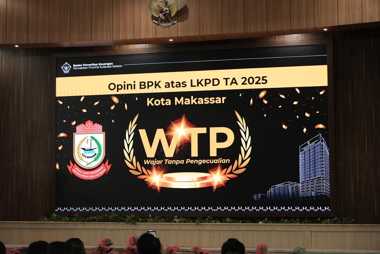 Makassar Raih WTP Kelima Berturut-turut, Appi Tegaskan Komitmen Tindak Lanjut Rekomendasi BPK