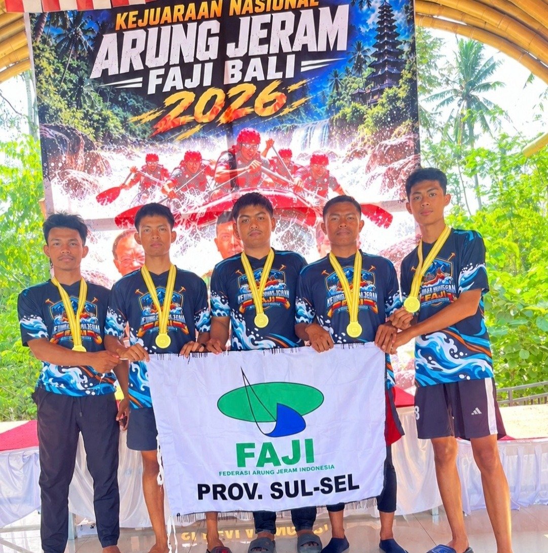 Raih Emas di Kejurnas Arung Jeram 2026, FAJI Sulsel Siap Tempur di Babak Kualifikasi PON